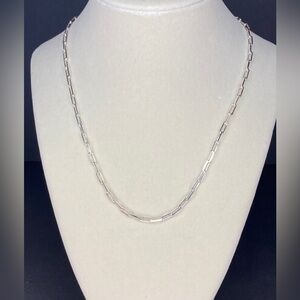 18” 4mm 925 Sterling silver Paperclip Necklace 7grams of silver